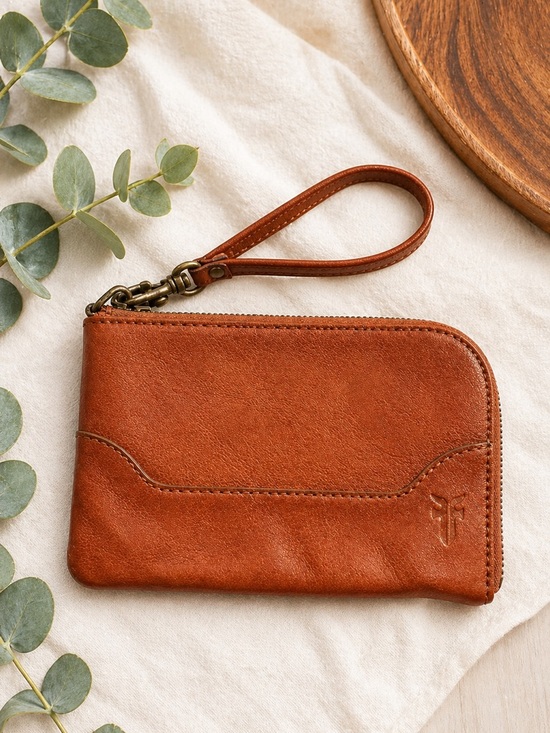 Frye Handbags - Frye Cognac Melissa Leather Wristlet
